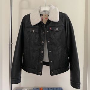 Levi’s Faux Leather Biker Jacket (With-tags)